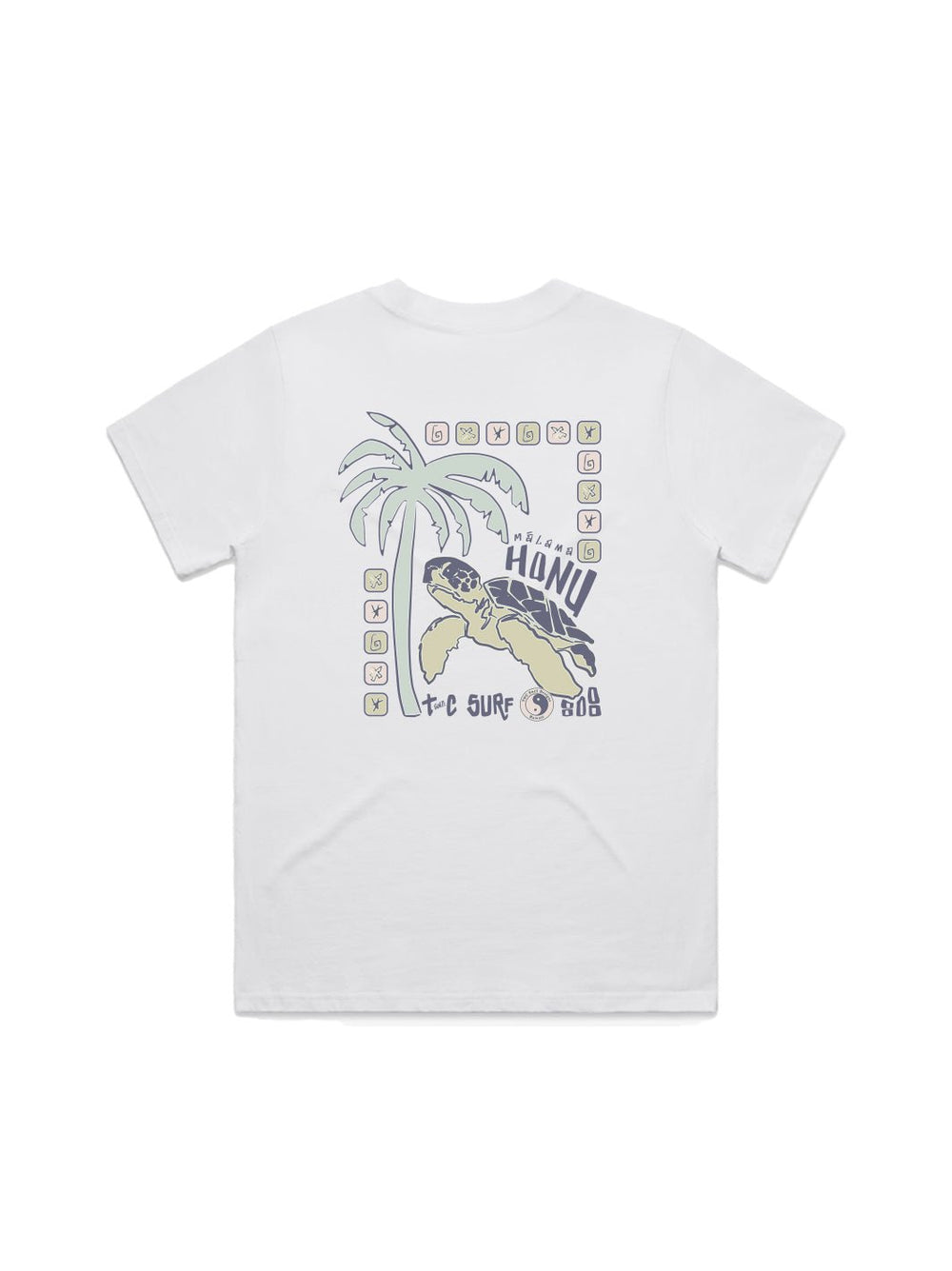 T&C Surf Designs Honu Palm Classic Tee, White / XS