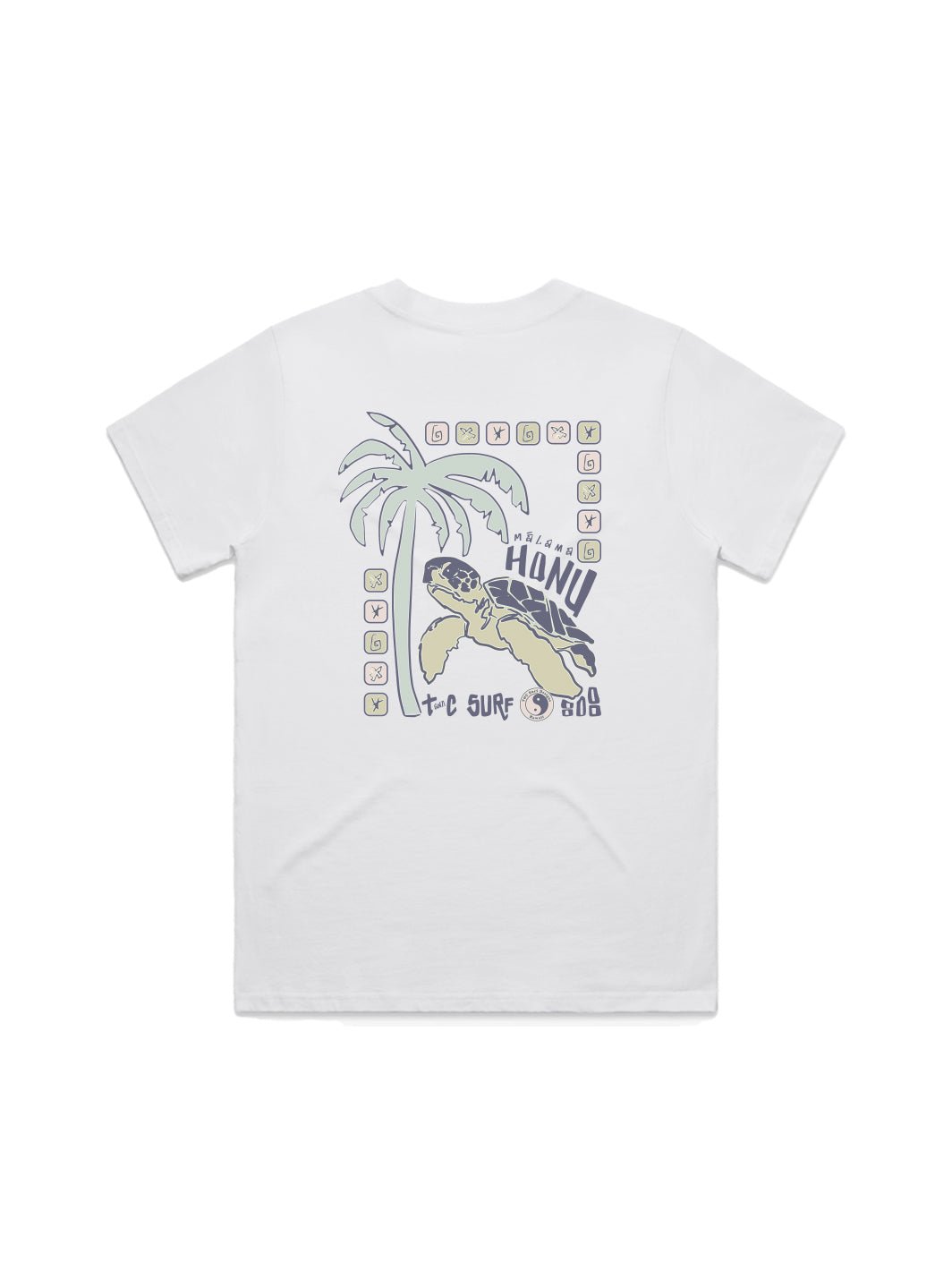 T&C Surf Designs Honu Palm Classic Tee, White / XS