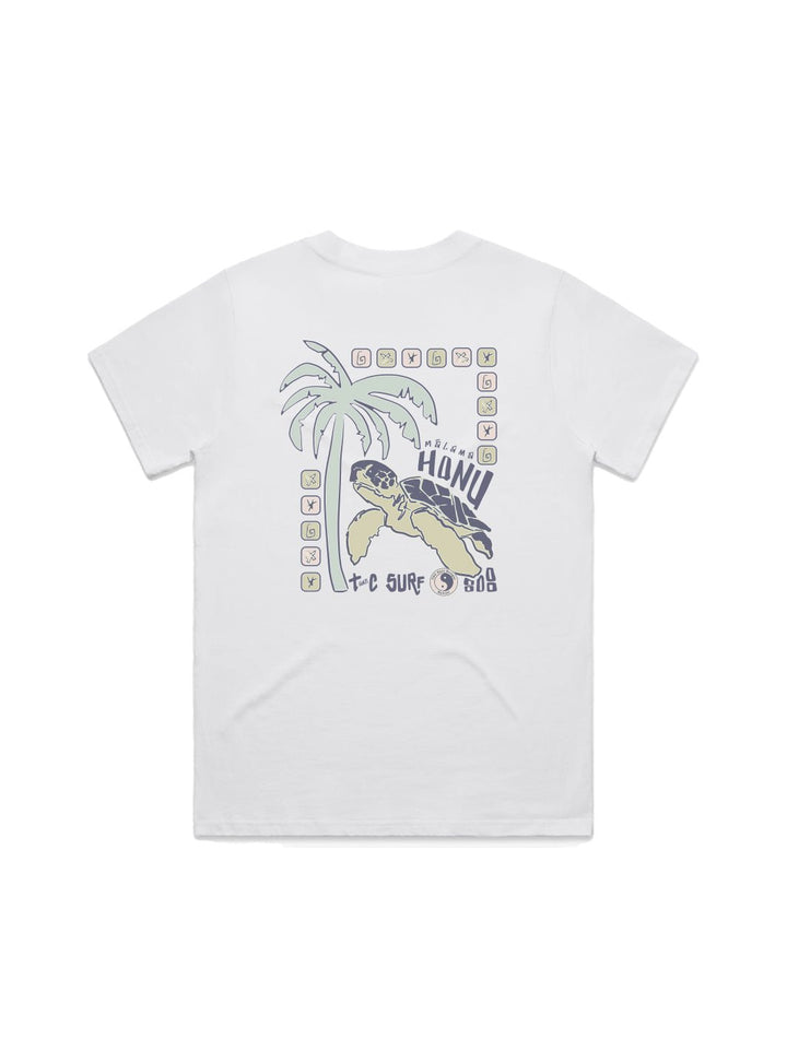 T&C Surf Designs Honu Palm Classic Tee, White / XS