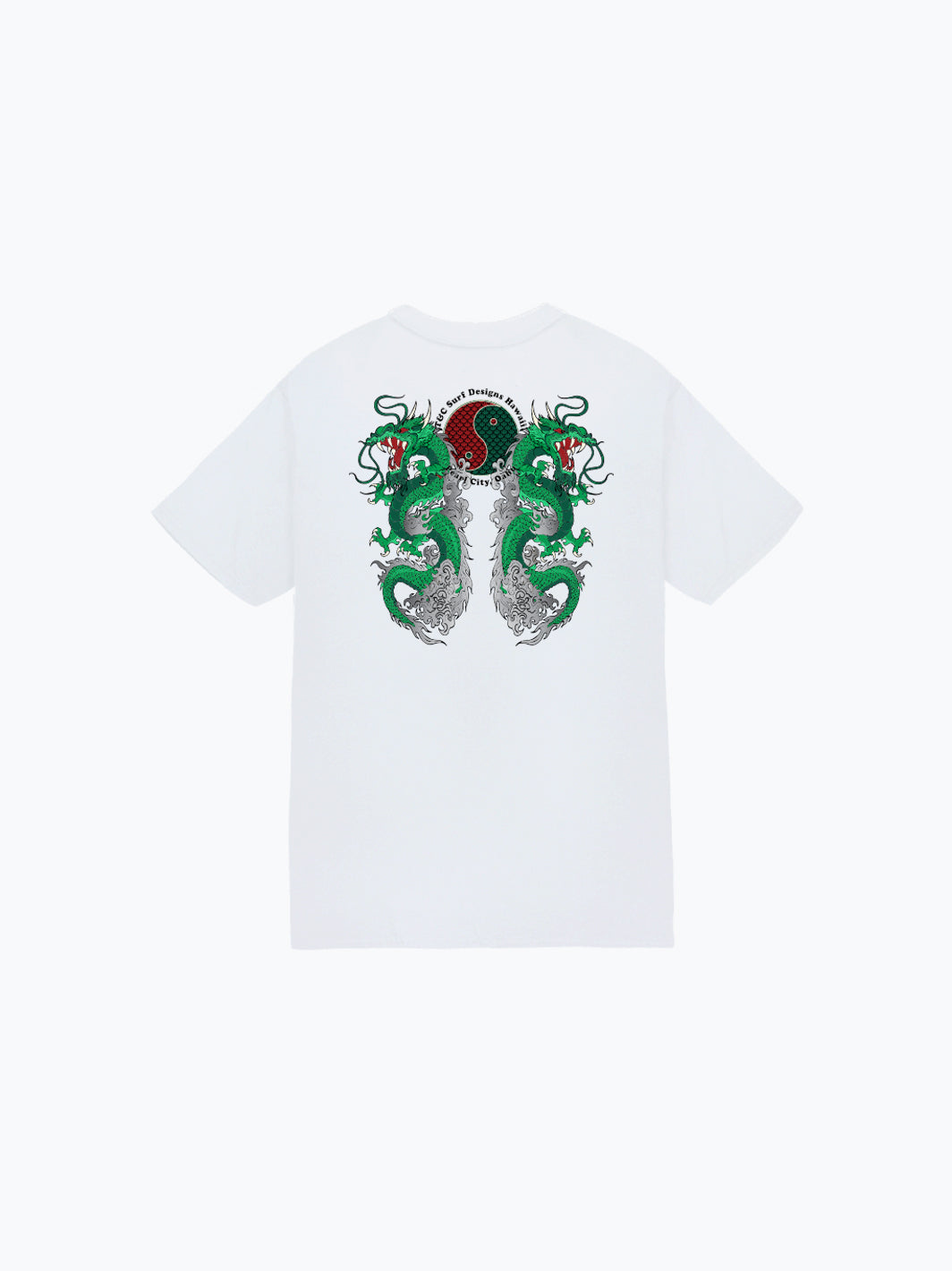 T&C Surf Designs Kids Double Dragon Tee, White / XS