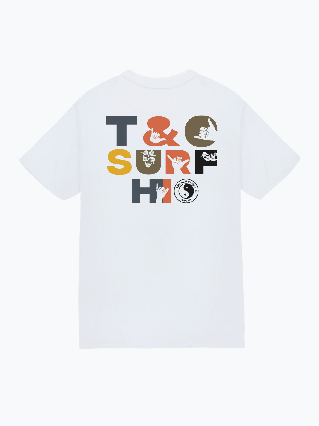 T&C Surf Designs Shakas Up Jersey Tee, White / S