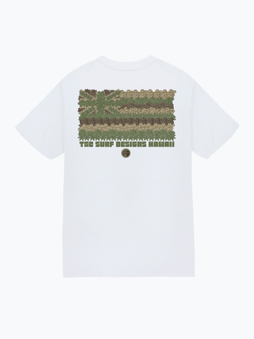 T&C Surf Designs Hawaii Hae Flowers Jersey Tee, White / S