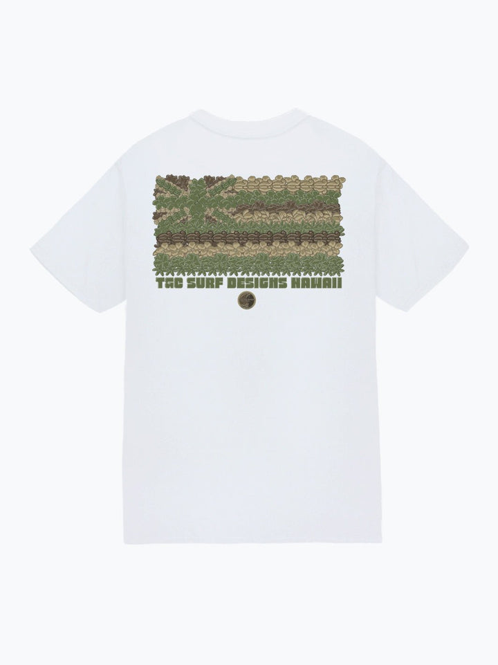 T&C Surf Designs Hawaii Hae Flowers Jersey Tee, White / S