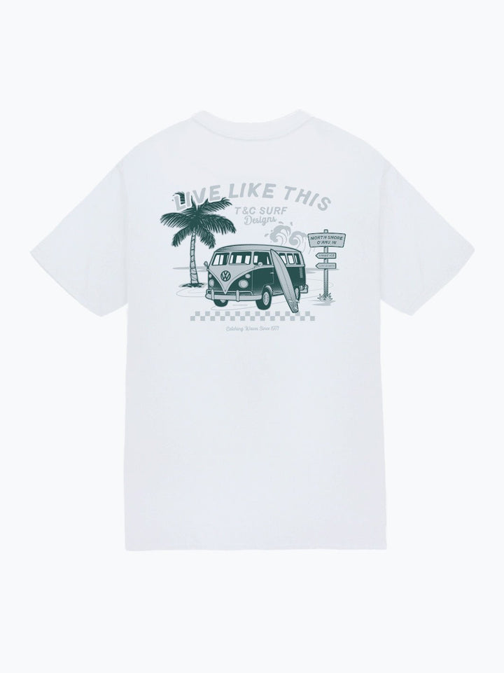 T&C Surf Designs Dine and Dash Volkswagen® Jersey Tee, White / S