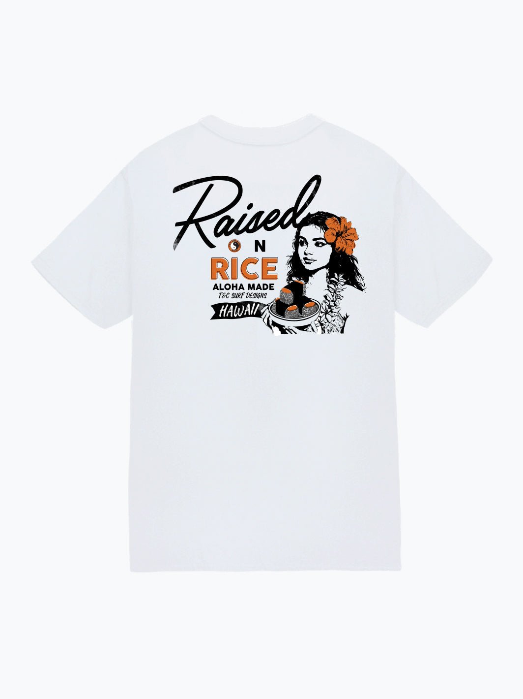 T&C Surf Designs Vintage Musubi Jersey Tee, White / S