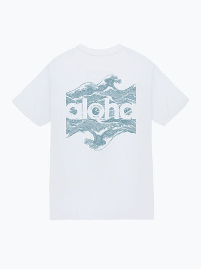 T&C Surf Designs T&C Surf Aloha Waves Jersey Tee, White / S