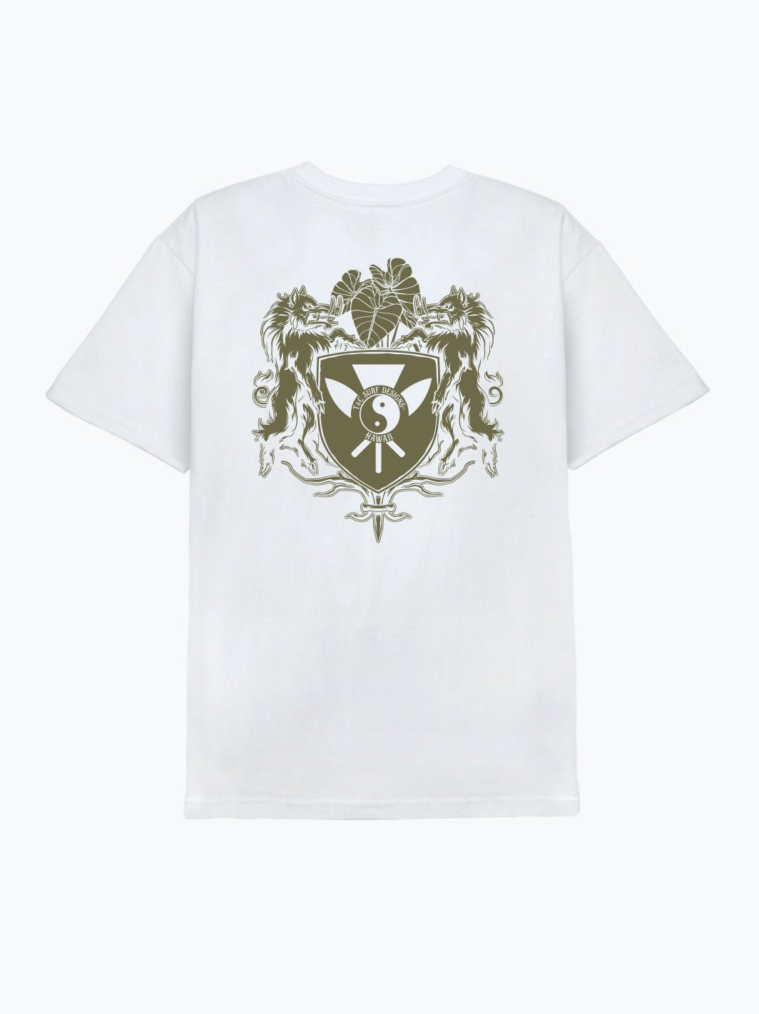 T&C Surf Designs Pua'a Shield Tee, White / S