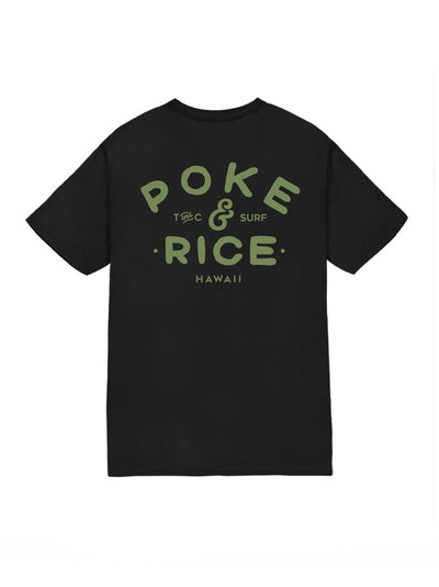 T&C Surf Designs Poke and Rice Jersey Tee, Black / S