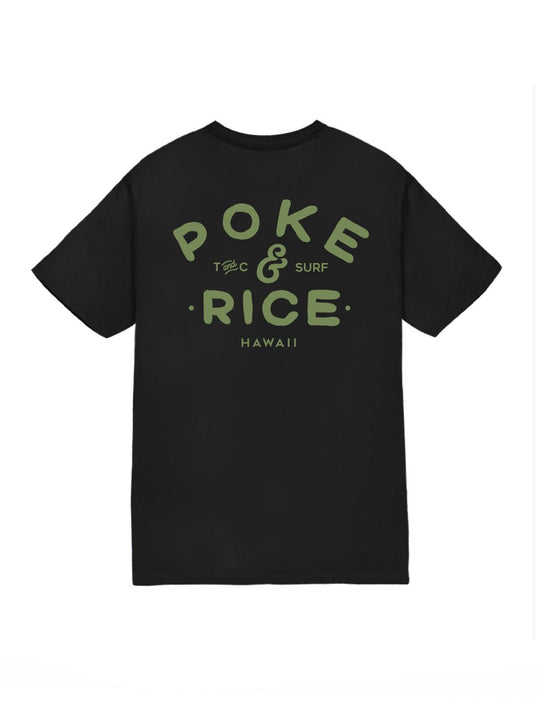 T&C Surf Designs Poke and Rice Jersey Tee, Black / S