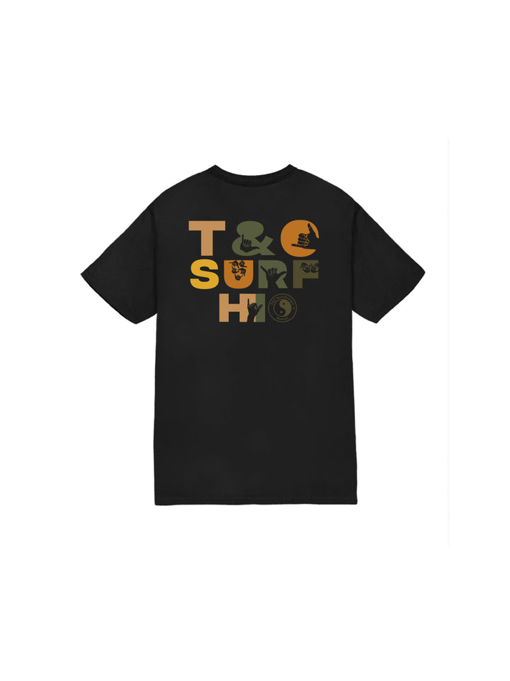 T&C Surf Designs Kids Shakas Up Tee, Black / XS