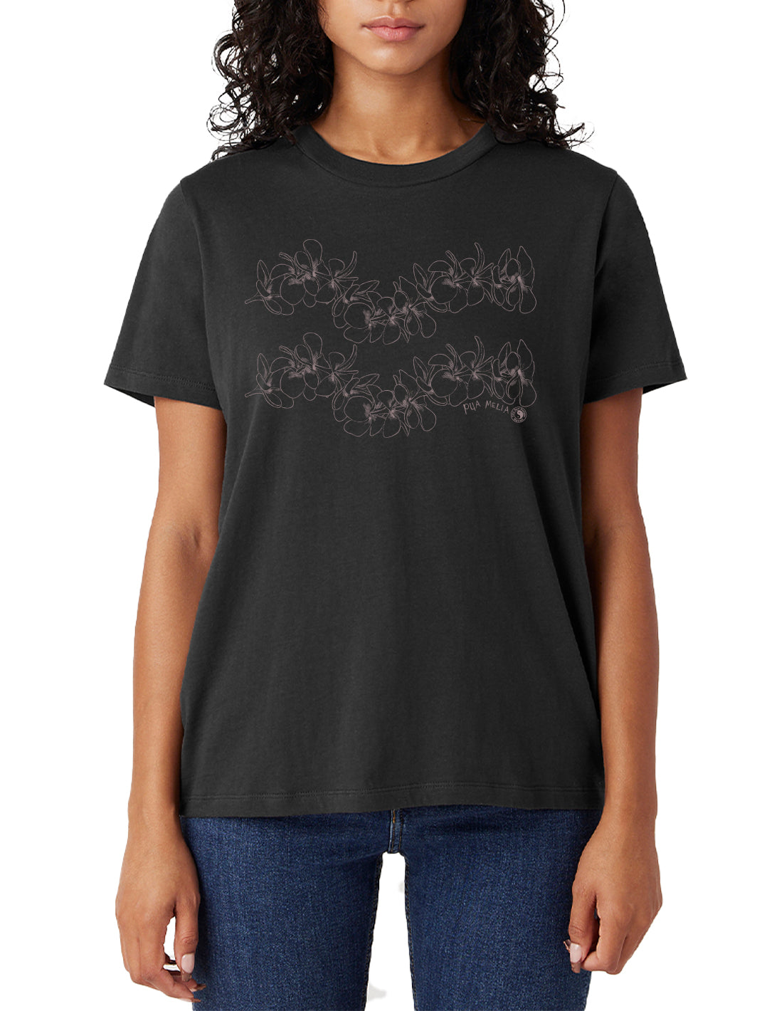 Simple Plumeria Boyfriend Tee