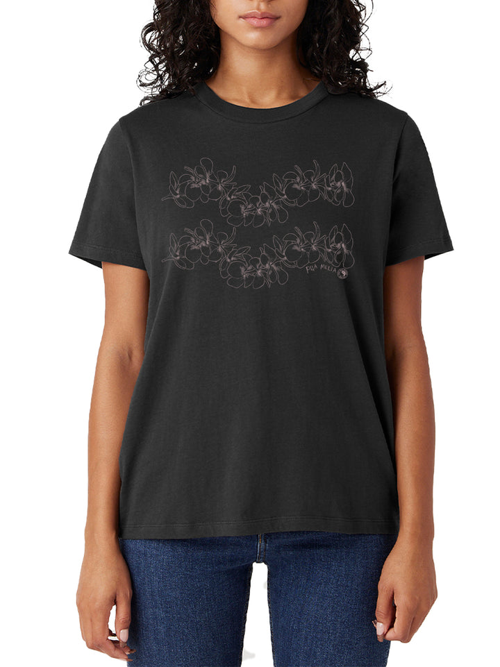 Simple Plumeria Boyfriend Tee