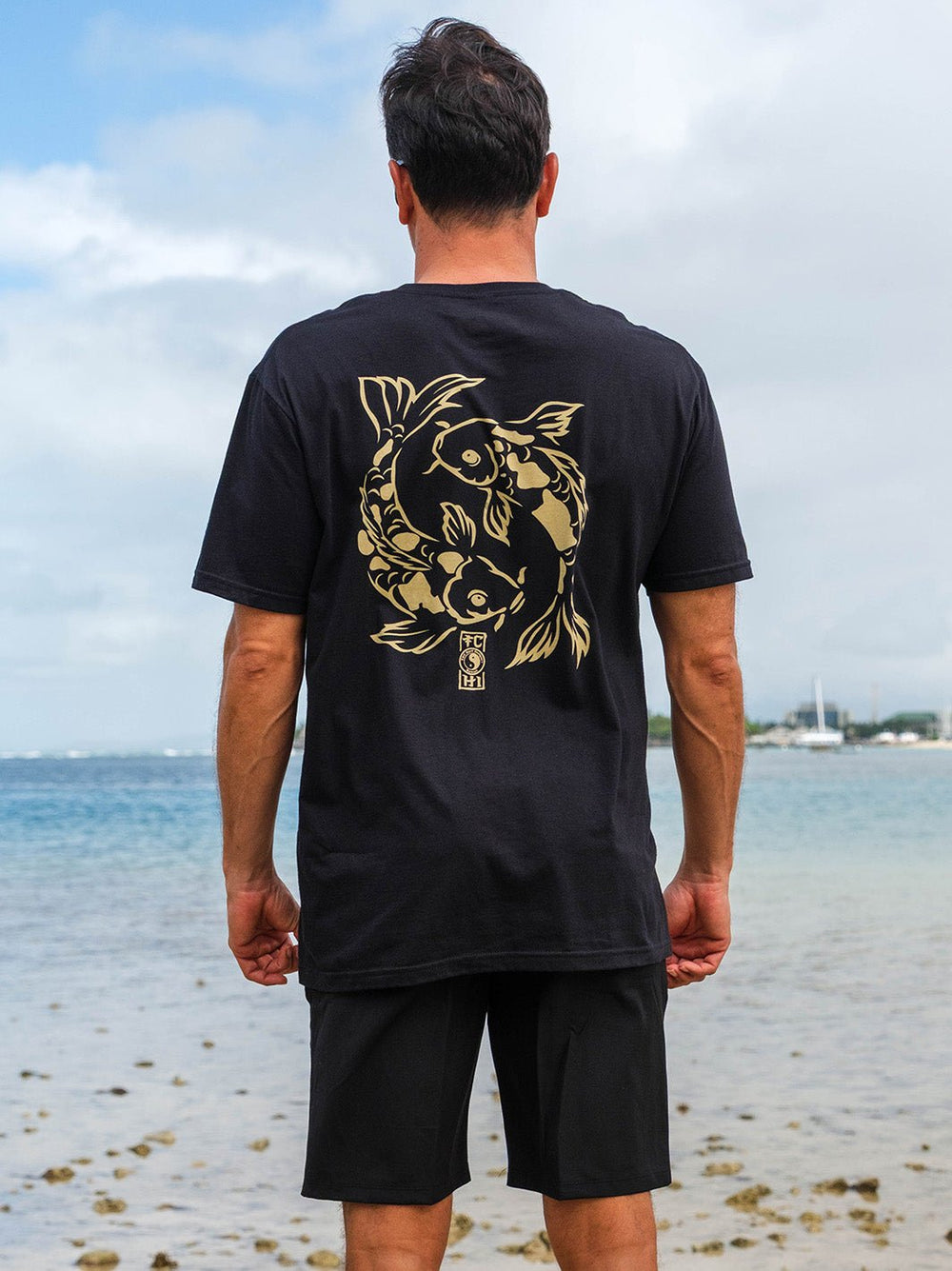 T&C Surf Designs Penned Koi Jersey Tee,