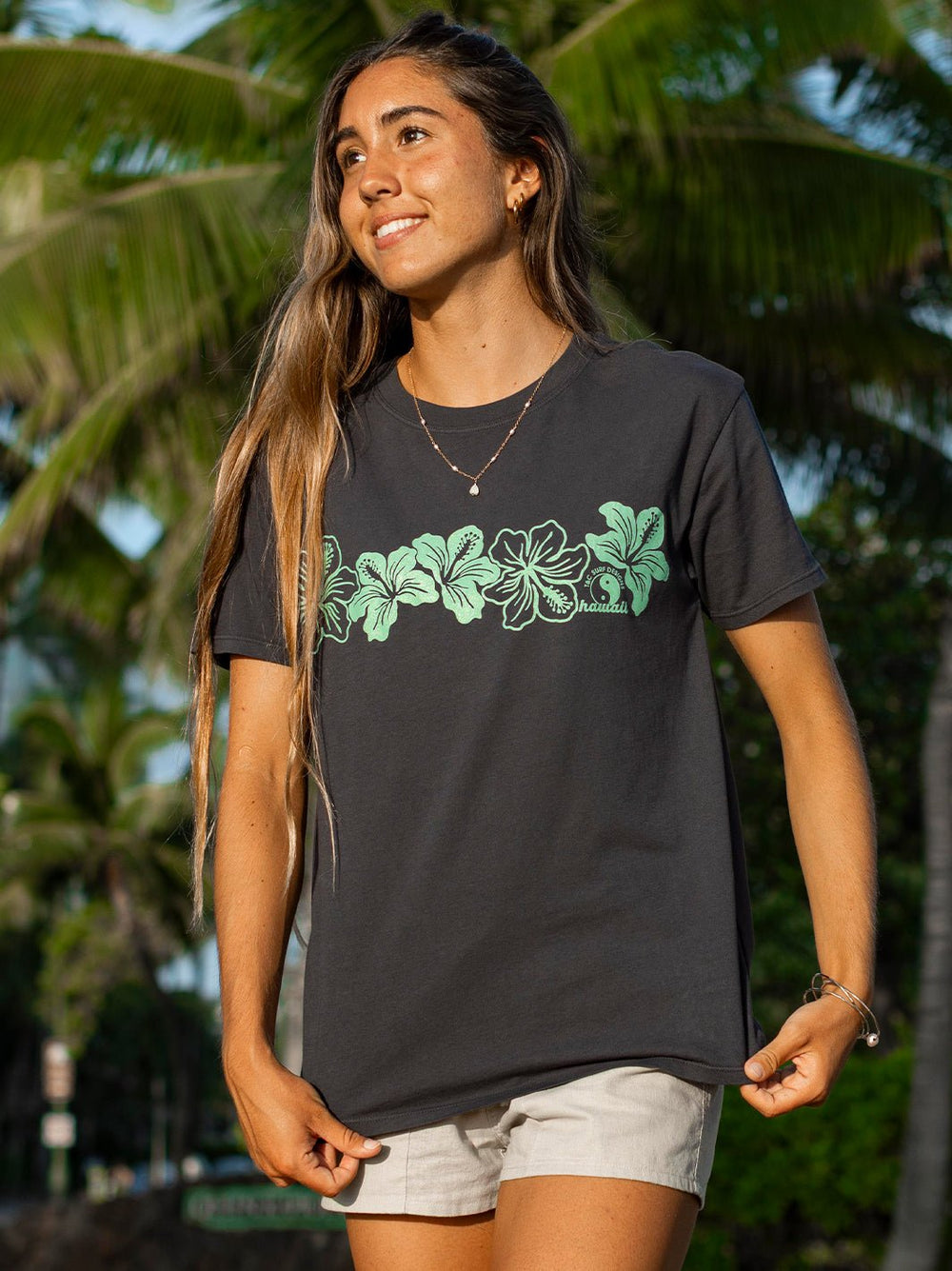 T&C Surf Designs Vintage Floral Band Boyfriend Tee,