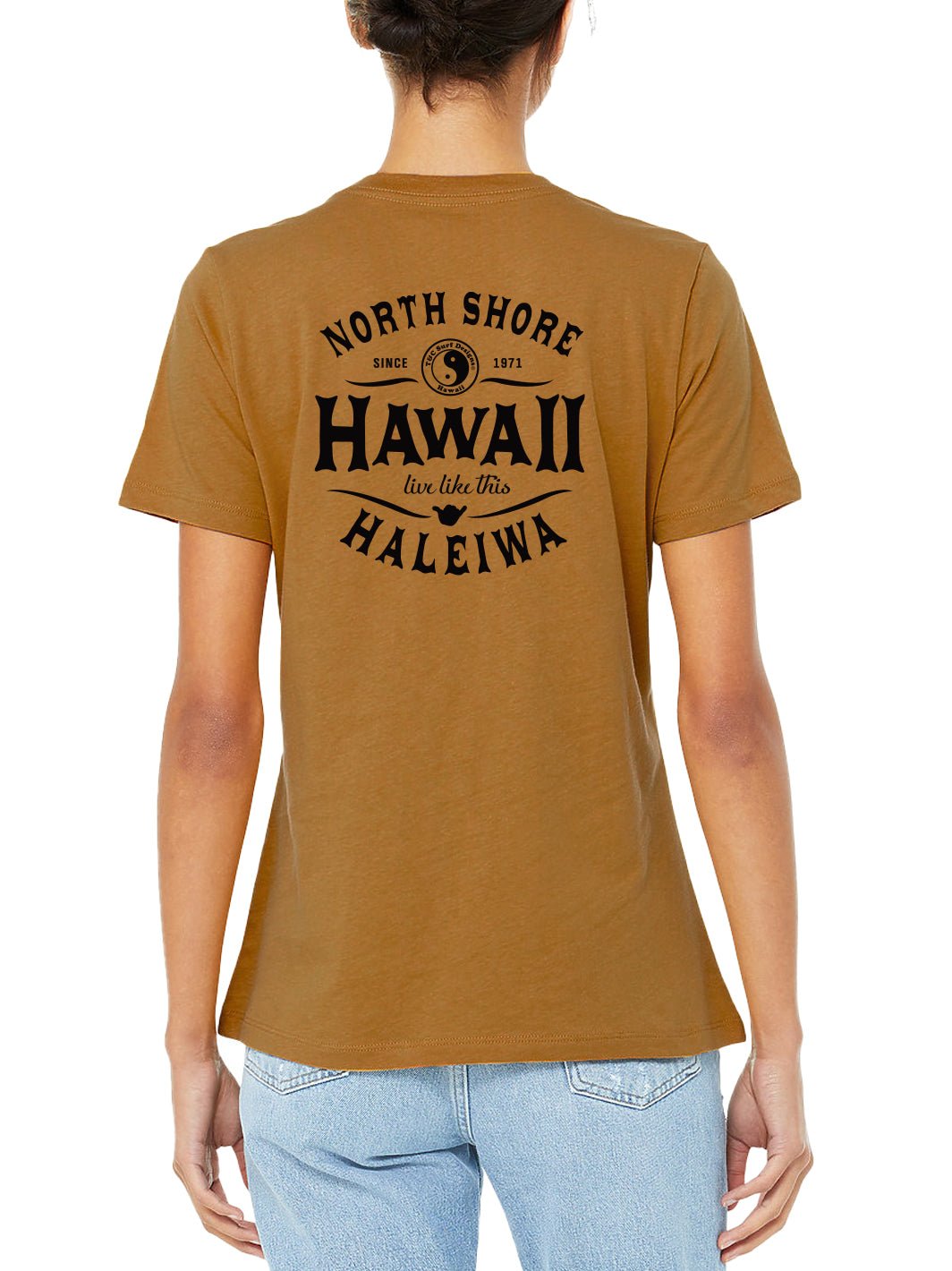 T&C Surf Designs North Shore Hawaii Relaxed Tee, Camel / S