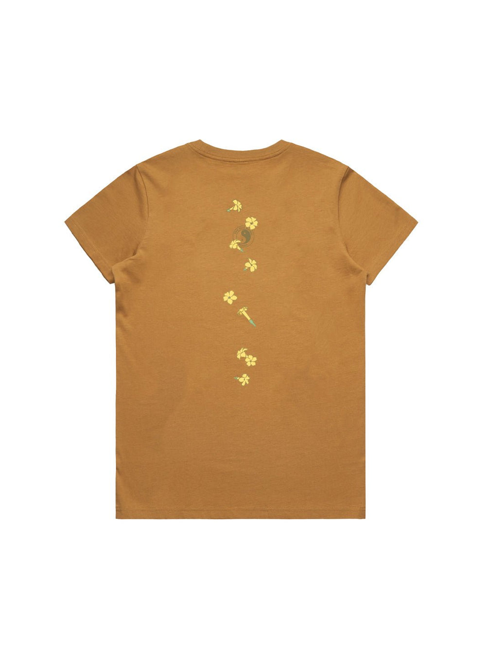 T&C Surf Designs Falling Puakeni Maple Tee, Camel / XS