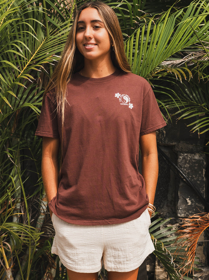 T&C Surf Designs Plumeria Oval Boyfriend Tee,
