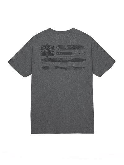 T&C Surf Designs T&C Surf Flagged Jersey Tee, Dark Heather / S