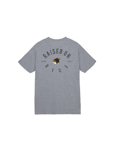 T&C Surf Designs T&C Surf Kids Raised On Musubi Tee, Graphite Heather / XS