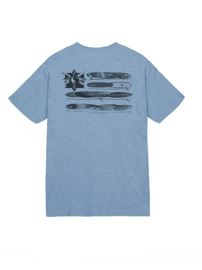 T&C Surf Designs T&C Surf Flagged Jersey Tee, Heather Indigo / S