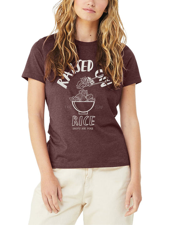 T&C Surf Designs T&C Surf Raised on Poke Relax Tee, Heather Maroon / S