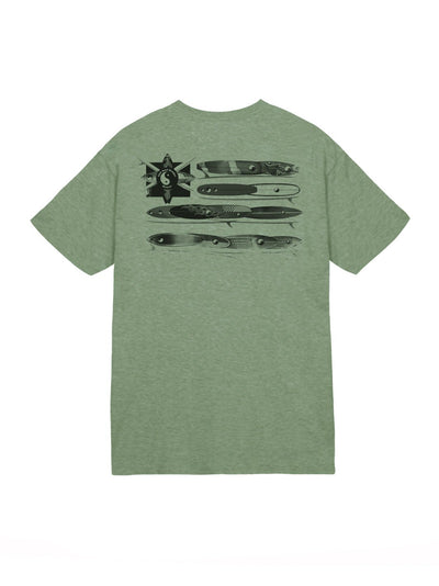 T&C Surf Designs T&C Surf Flagged Jersey Tee, Heather Military / S