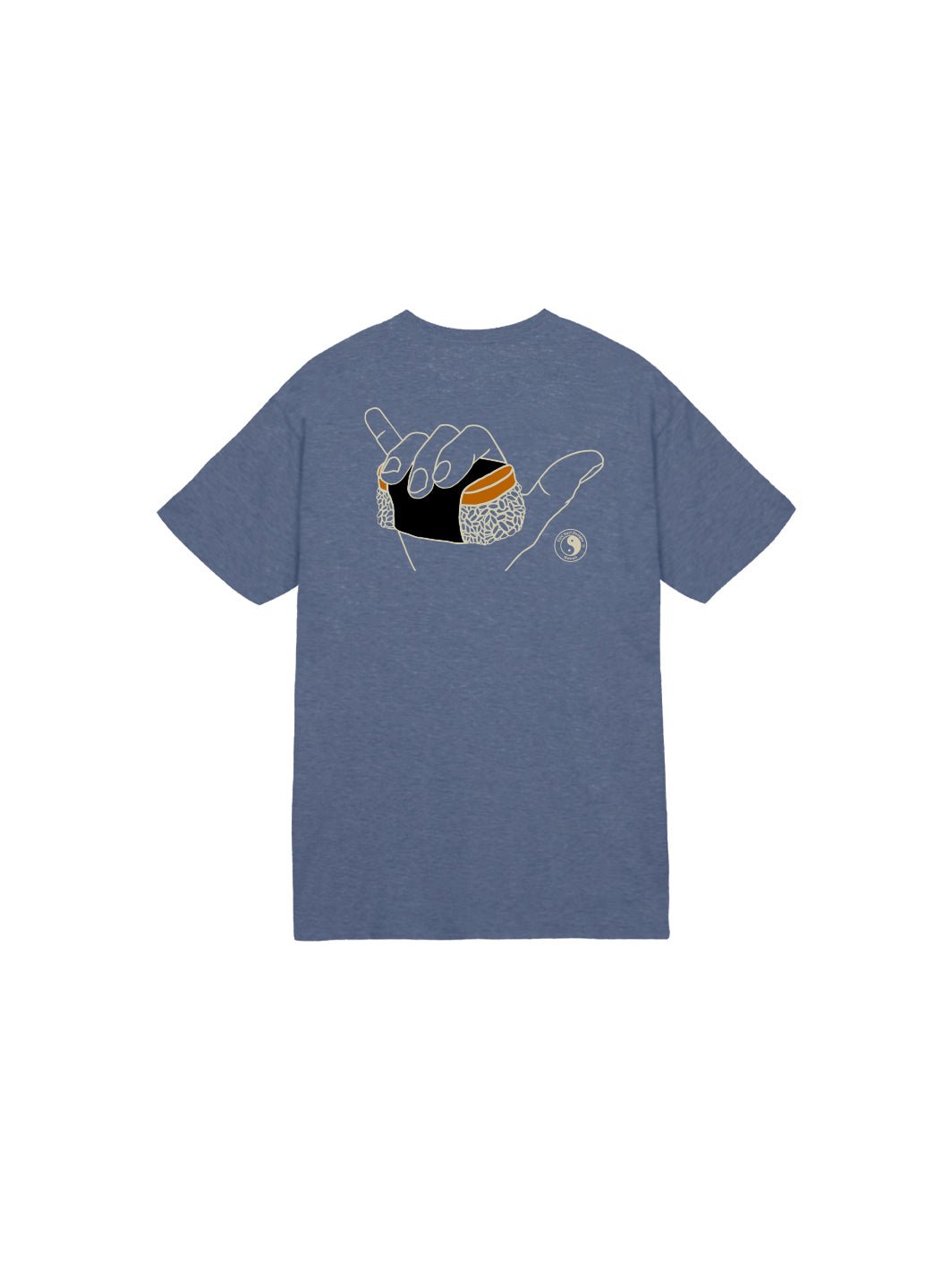 T&C Surf Designs Kids Musubi Grab Tee, Heather Navy / XS