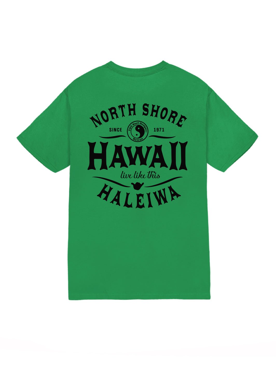 T&C Surf Designs North Shore Hawaii Jersey Tee, Irish Green / S