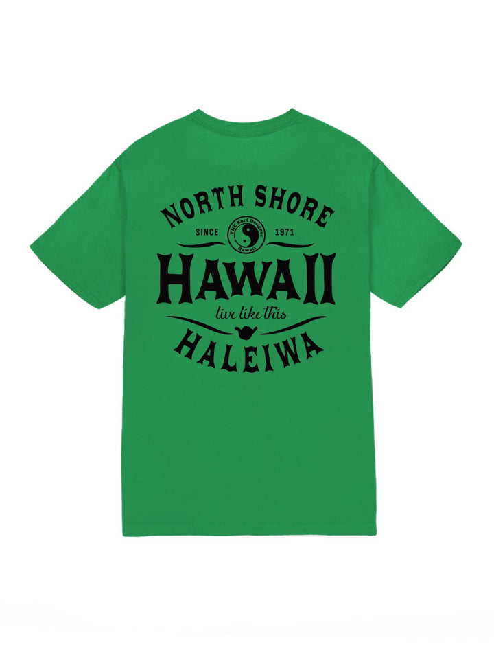 T&C Surf Designs North Shore Hawaii Jersey Tee, Irish Green / S