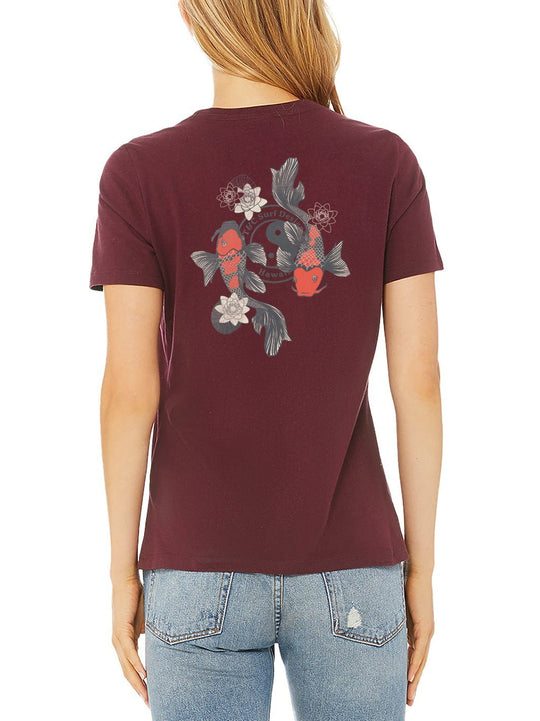 T&C Surf Designs T&C Surf Koi Lily Relax Tee, Maroon / S