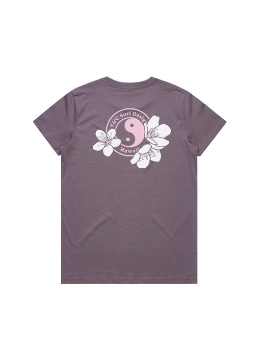 T&C Surf Designs T&C Surf Triple Sakura Logo Maple Tee, Mauve / XS