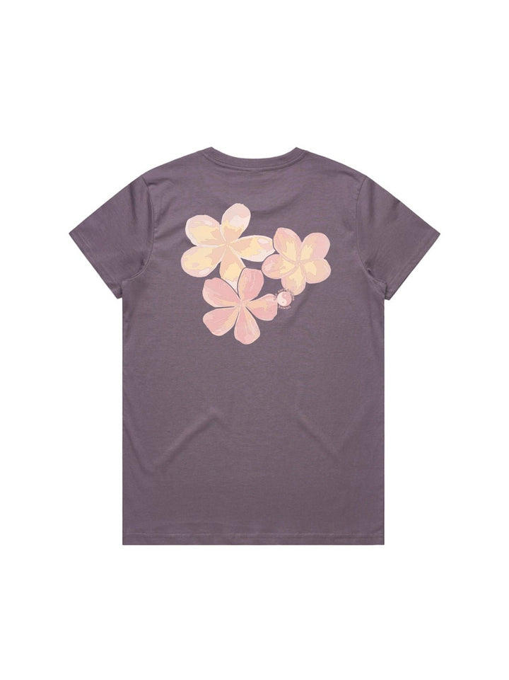 Watercolor Pua Melia Maple Tee - T&C Surf Designs
