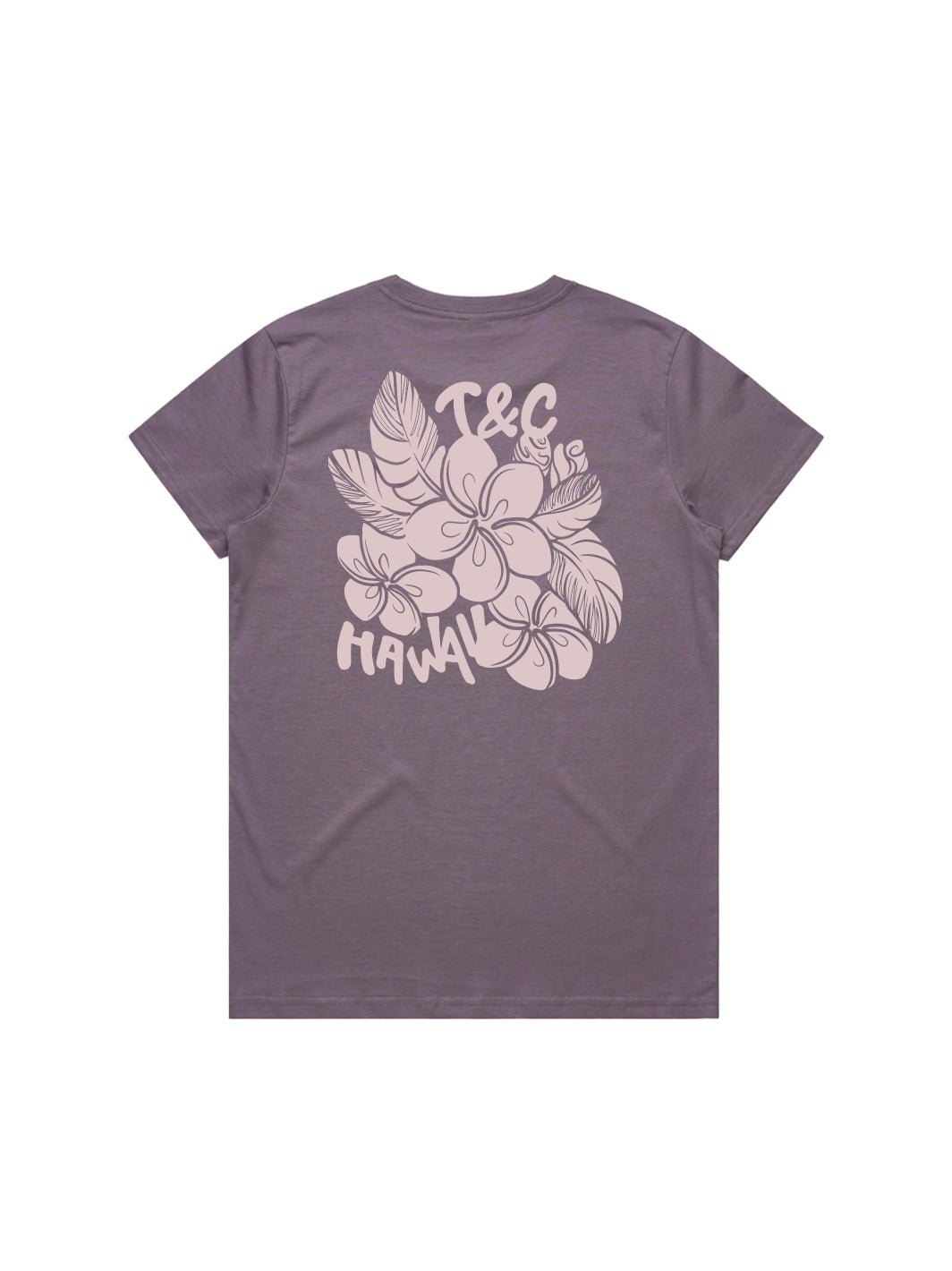 T&C Surf Designs Plumeria Maple Tee, Mauve / XS