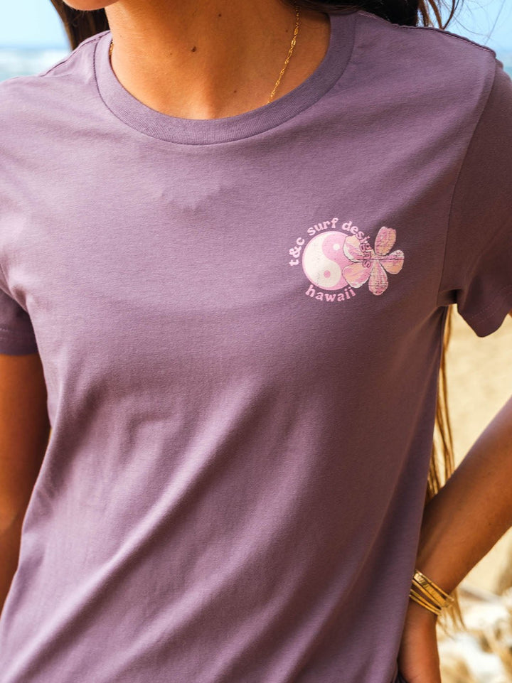 Watercolor Pua Melia Maple Tee - T&C Surf Designs