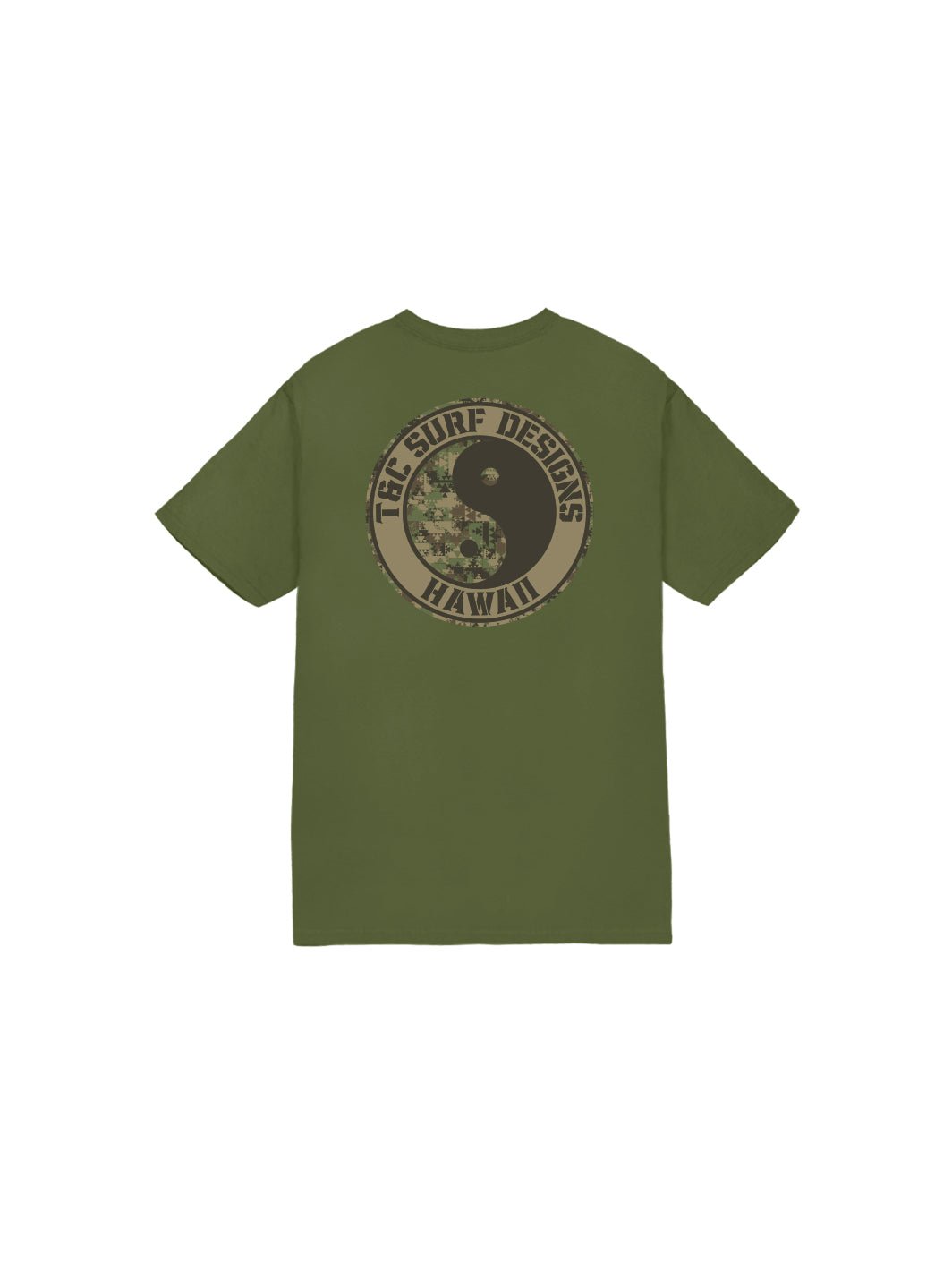 T&C Surf Designs Kids Lokahi Camo Logo Tee, Military / XS