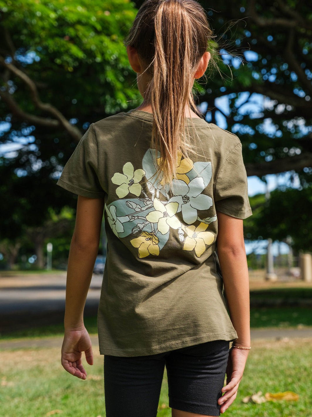 Girls Puakenikeni Branch Sweetheart Tee - T&C Surf Designs