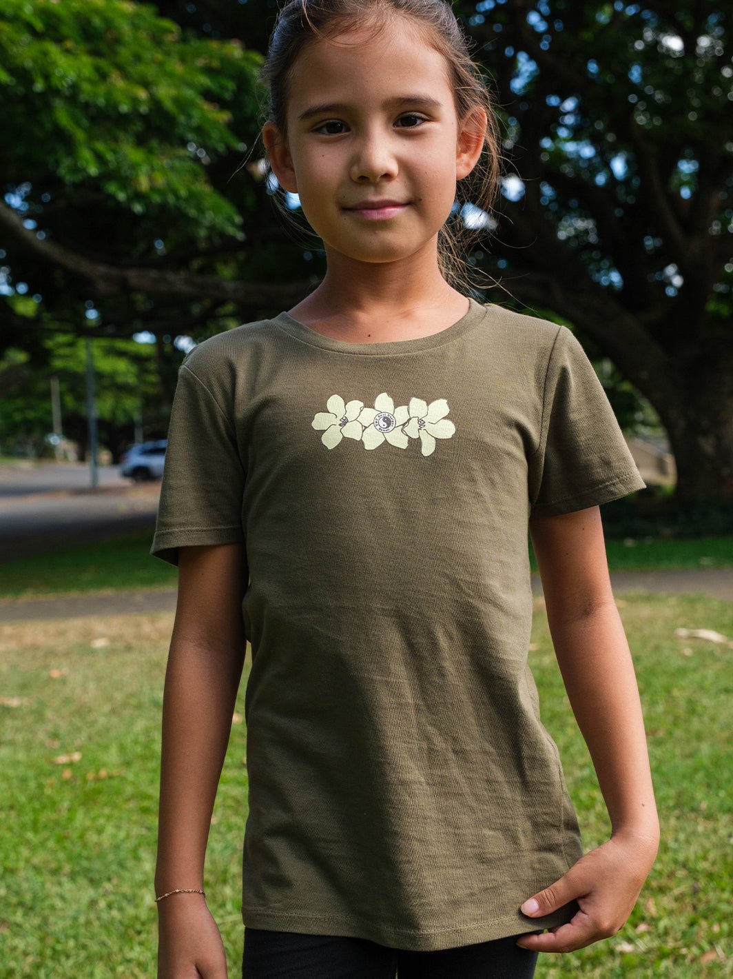T&C Surf Designs Girls Puakenikeni Branch Sweetheart Tee,
