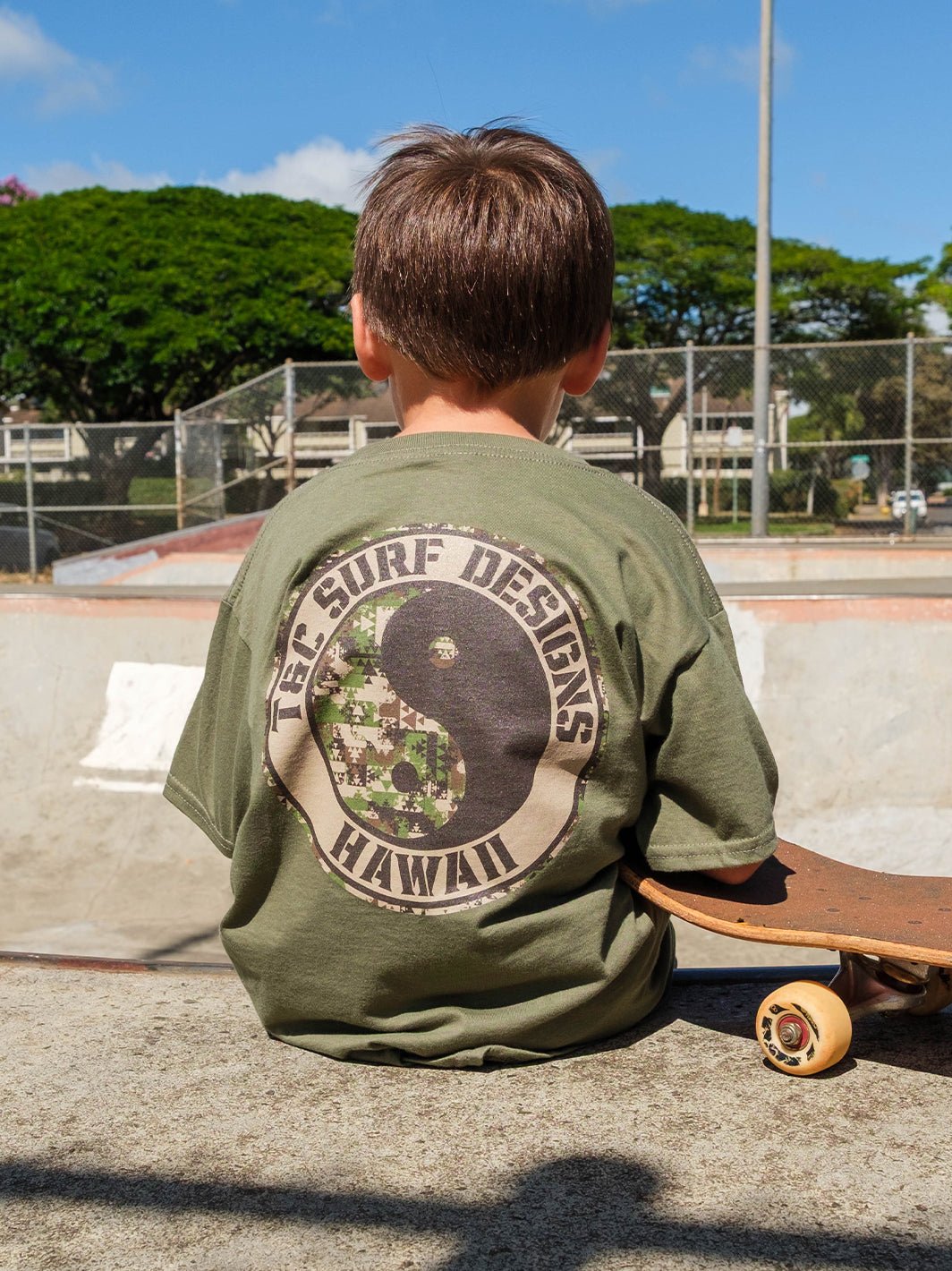 Kids Lokahi Camo Logo Tee - T&C Surf Designs