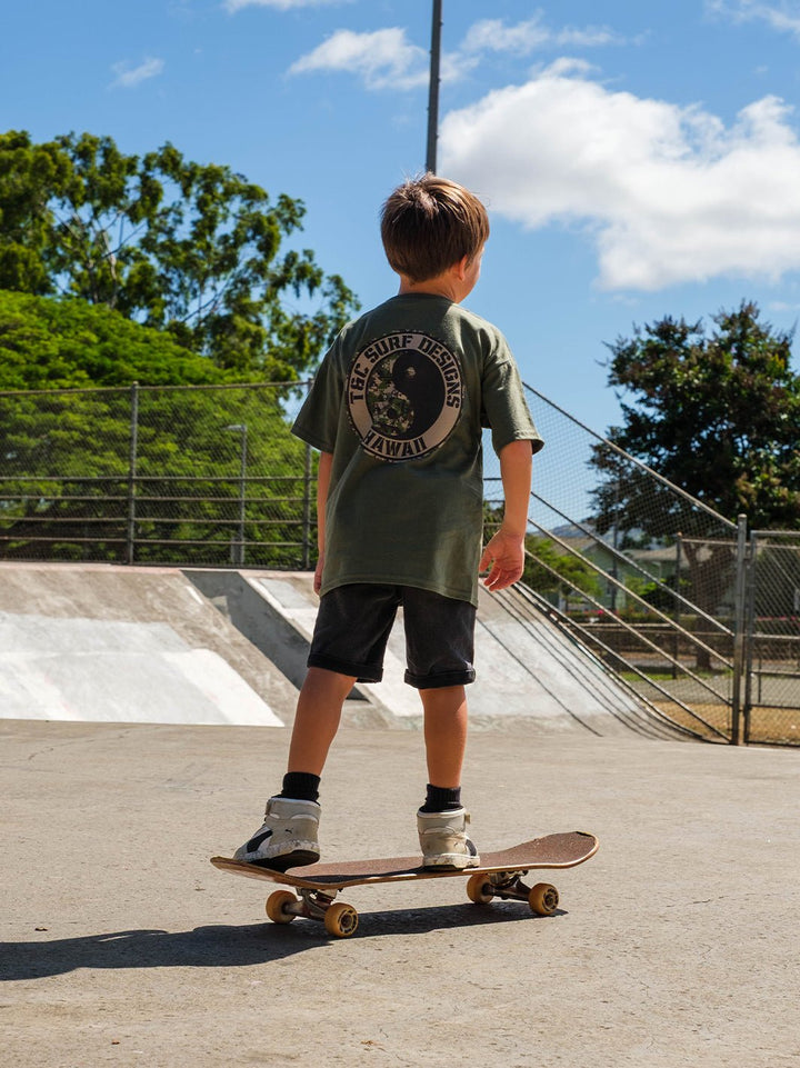 Kids Lokahi Camo Logo Tee - T&C Surf Designs