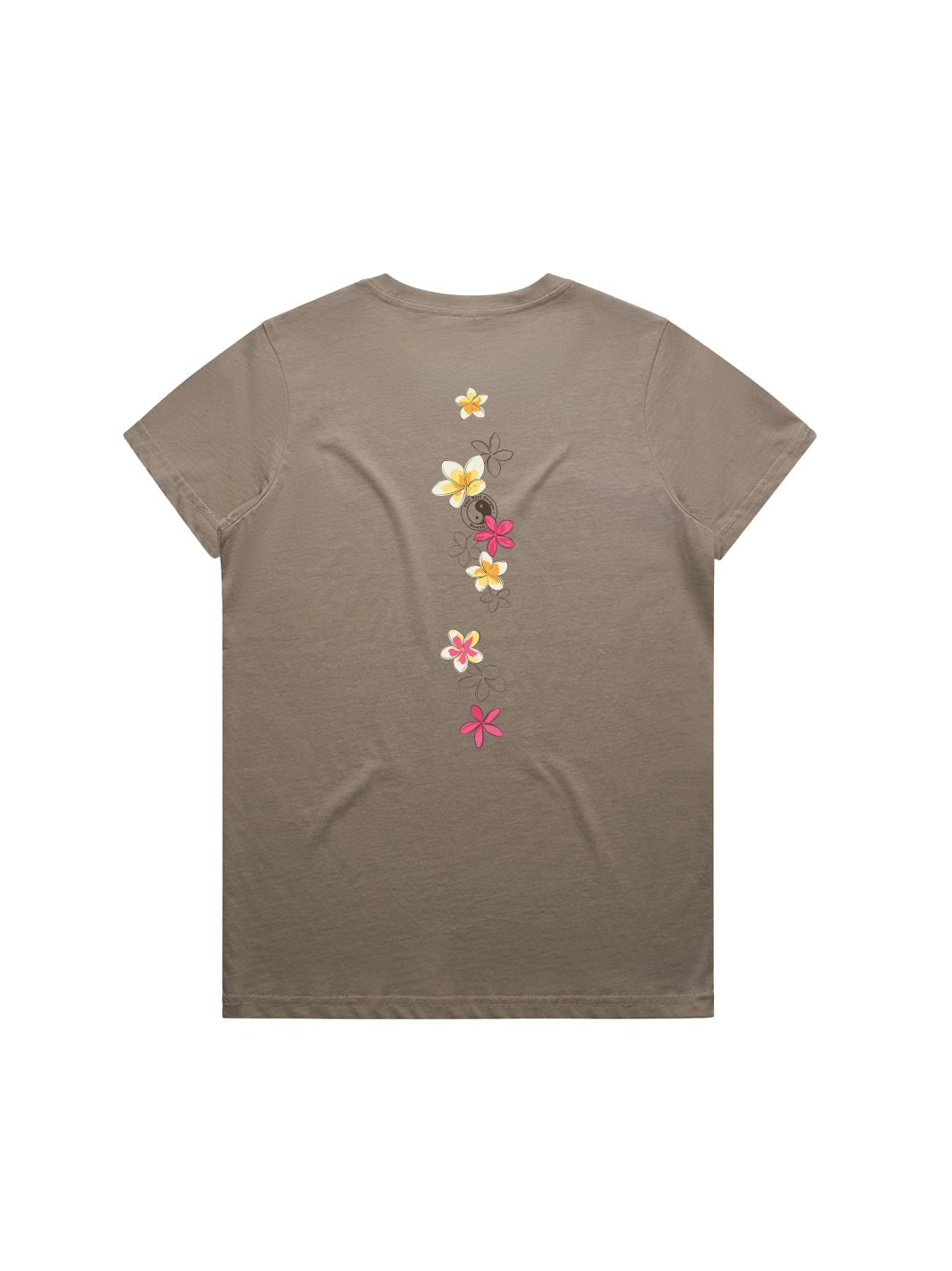 T&C Surf Designs Pua Melia Vertical Maple Tee, Mushroom / XS