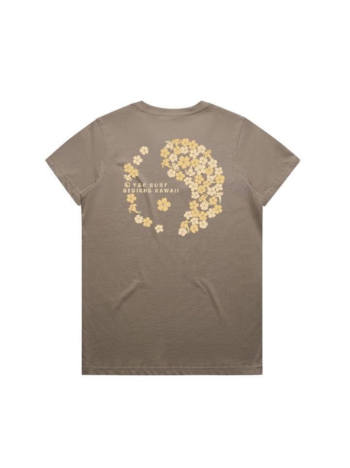 T&C Surf Designs Puakenikeni Logo Maple Tee, Mushroom / S