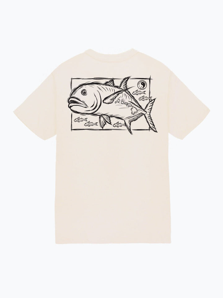 T&C Surf Designs Sketch Ulua 2 Jersey Tee, Natural / S