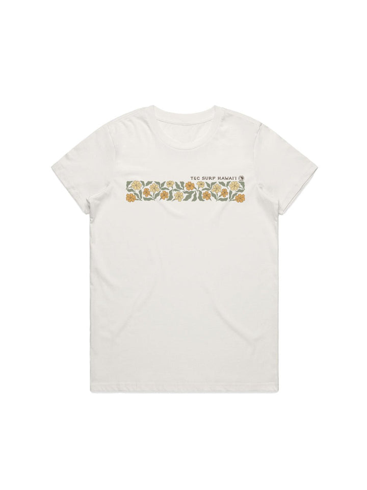 T&C Surf Designs Puakenikeni Band Maple Tee, Natural / XS