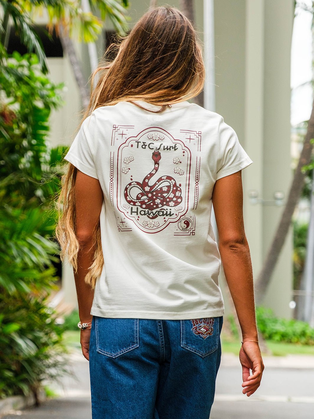 T&C Surf Designs Snake Sakura Maple Tee,