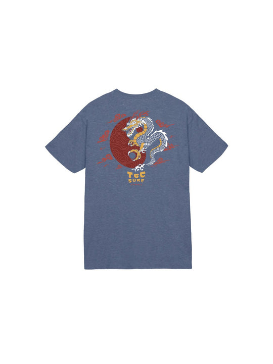 T&C Surf Designs T&C Surf Kids Serpent Moon Tee, Heather Navy / XS