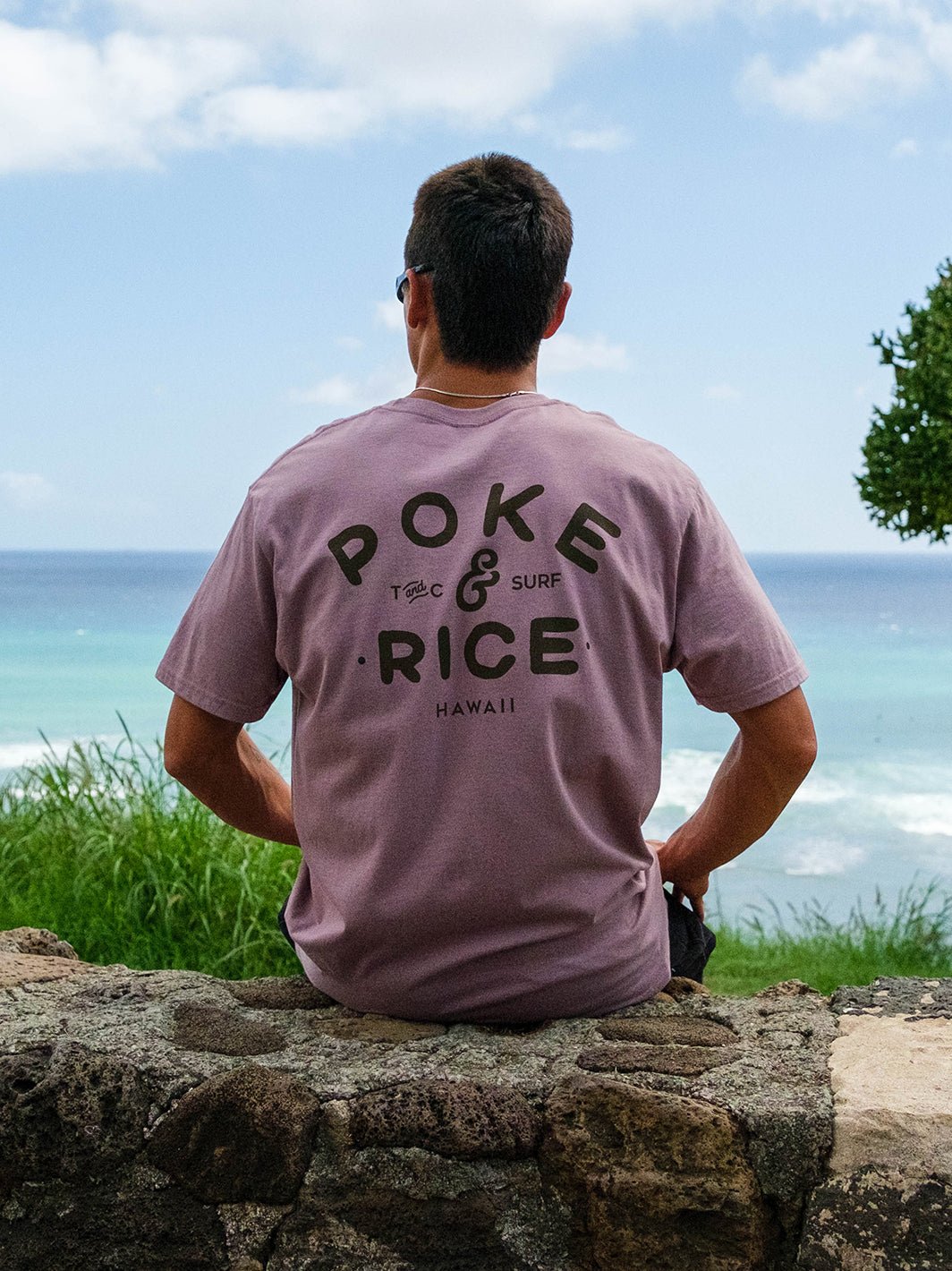 T&C Surf Designs Poke and Rice Jersey Tee,