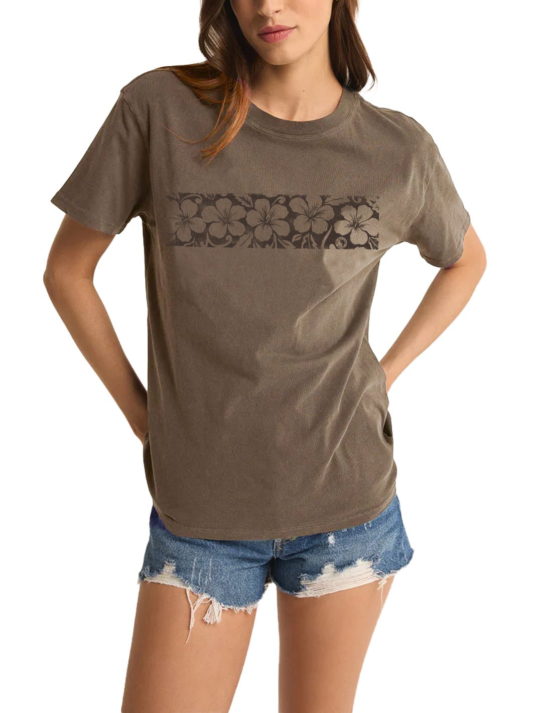 Hibiscus Band Boyfriend Tee - T&C Surf Designs