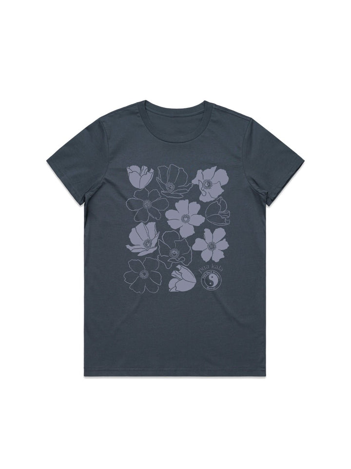 T&C Surf Designs Pua Kala Maple Tee, Petrol Blue / S