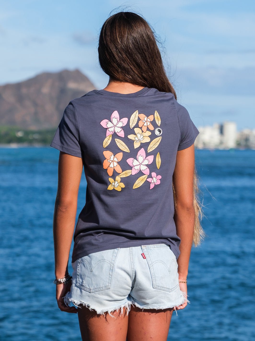 T&C Surf Designs Plumerias Maple Tee,