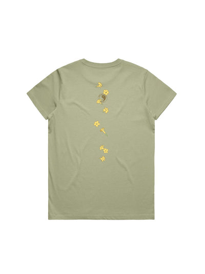 T&C Surf Designs T&C Surf Falling Puakeni Maple Tee, Pistachio / XS